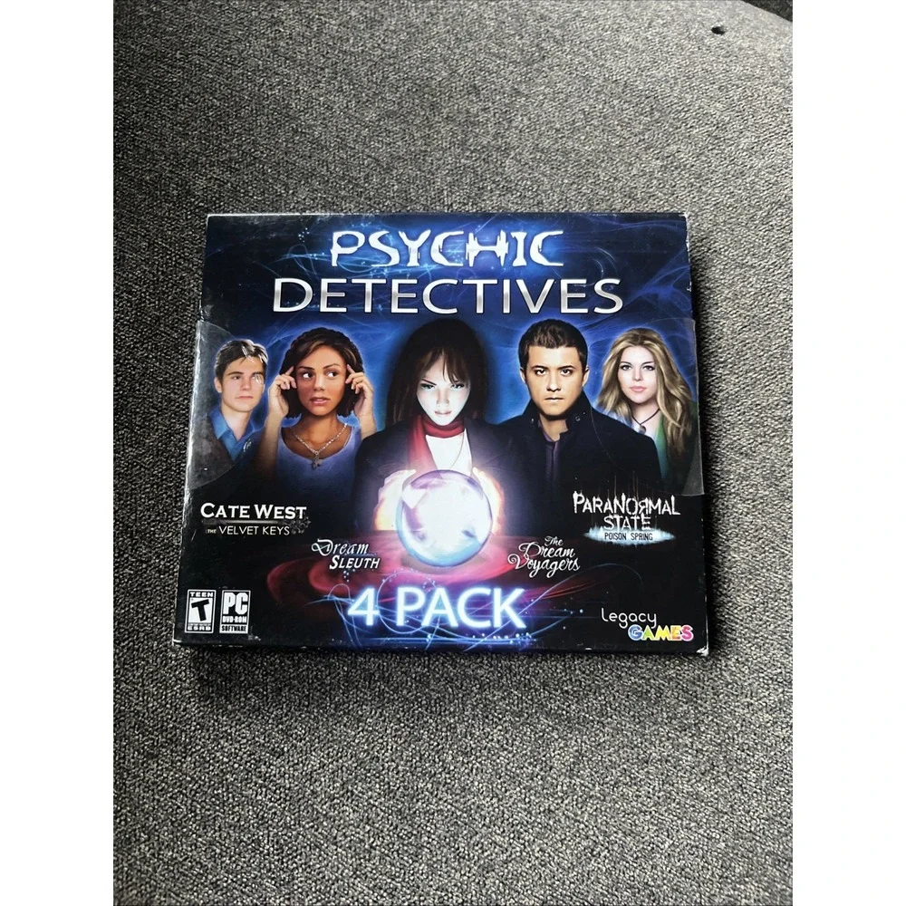Legacy Games Psychic Detectives 4 Pack PC DVD ROM Software New Mystery Games